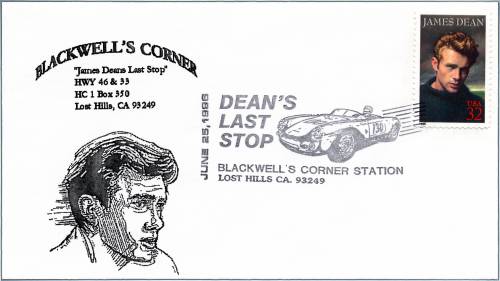 James Dean postage stamp on souvenir letter