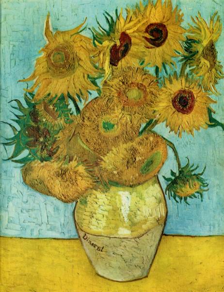 Sunflowers, the famous 1888 painting by Vincent van Gogh