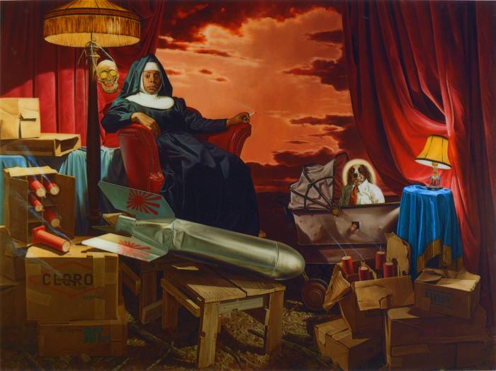 THE CLONE; THE FUSE; AND SISTER DINAH MIGHT, a painting by Donald Roller Wilson