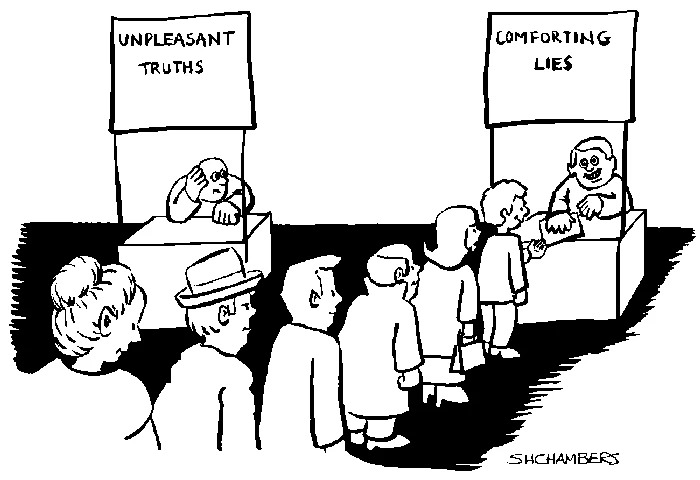 An intelligent cartoon about the choices people make between Truths and Lies.