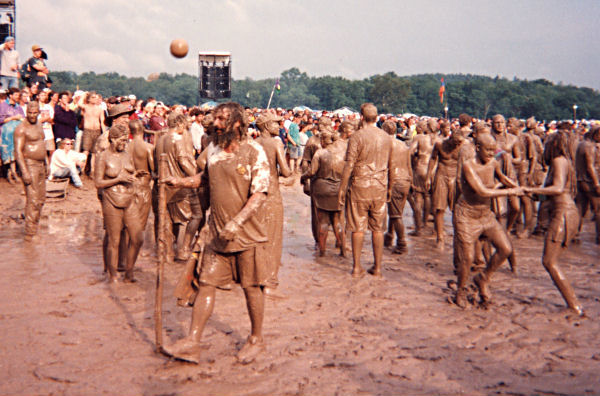 Mud People at the 1994 Woodstock II music festival had a relaxed attitude towards nudity.