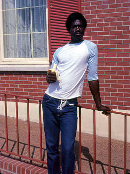 Posing with his banana at the 1981 Banana Festival in Fulton KY - S. Fulton TN