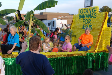 Parade float at the 2012 Banana Festival in Fulton KY - S. Fulton TN