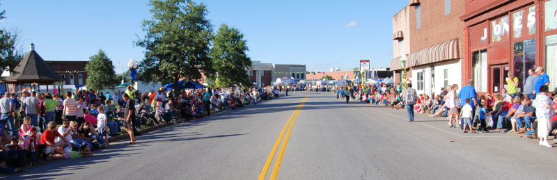 The parade route for the 2013 Banana Festival, Fulton, KY - S. Fulton, TN