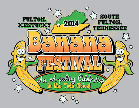 Logo of the 2014 Banana Festival, Fulton KY - S. Fulton, TN