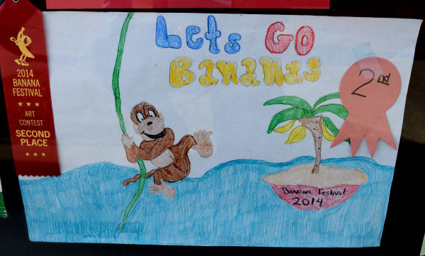 Children's poster for the 2014 Banana Festival, Fulton KY - South Fulton TN