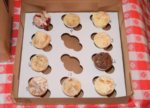 Ten different kinds of banana pudding ready for your enjoyment!